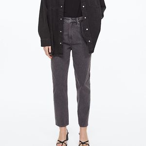 H&M Women's High Rise Jeans - Dark Gray
